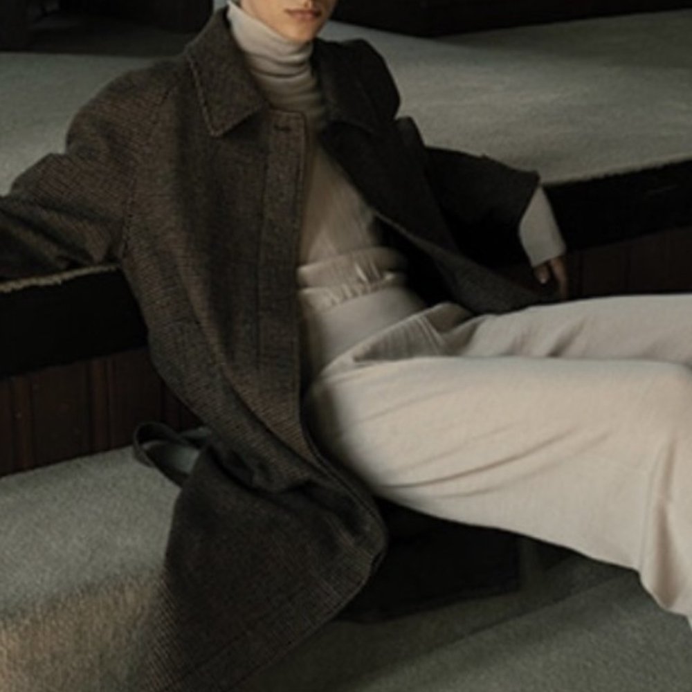 Le 17 Septembre Classic Wool Coat in Scotchtweed